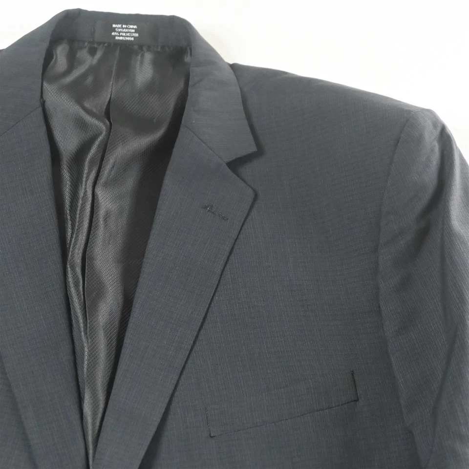 Pronto Uomo 48R 42x29 Blue Gray Check Mens Jacket Pants Suit - Image 3 of 4