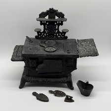 Eagle Cast Iron Toy Stove Doll Play Vintage Antique 9.25 H Salesman Sample
