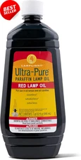 Ultra-Pure Lamp Oil Red 32oz Liquid Paraffin Indoor Use Smokeless Odorless