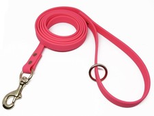 Gummy Biothane Dog Leash 6ft Waterproof Training Leash for Dogs all sizes PINK