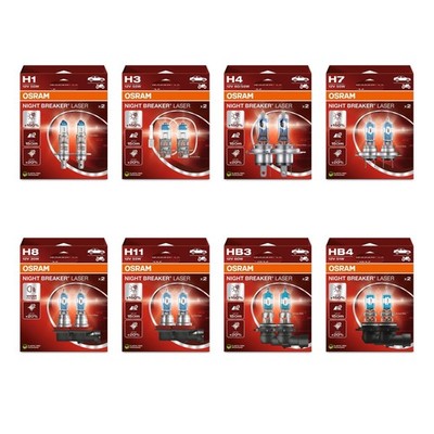 OSRAM NIGHT BREAKER LASER +150% NEXT GENERATION H1 H3 H4 H7 HB3 HB4 H8 H11