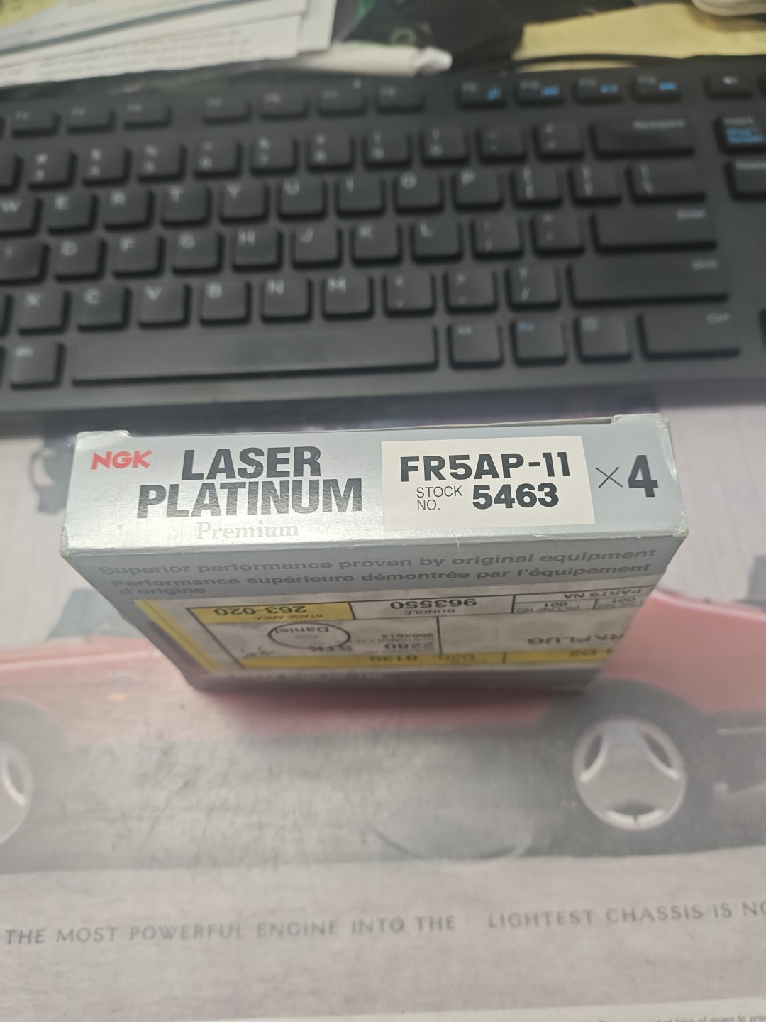 4 X New NGK Laser Platinum Resistor Performance Power Spark Plugs FR5AP11 # 5463