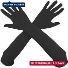 Unisex 18" Elbow Length Stretchy Spandex Gloves for Costume Party Cosplay Brides