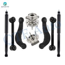 Set 8 Rear Upper and Lower Control Arm-Wheel Hub-Shock For 2007-2010 Ford Edge