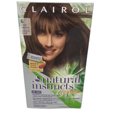 Rare Clairol Natural Instincts 6A former 14 Light Cool Brown Hair Color Dye New