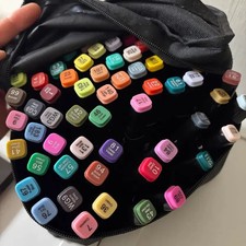 80-Color Acrylic Paint Markers Set 12 Metallic Markers