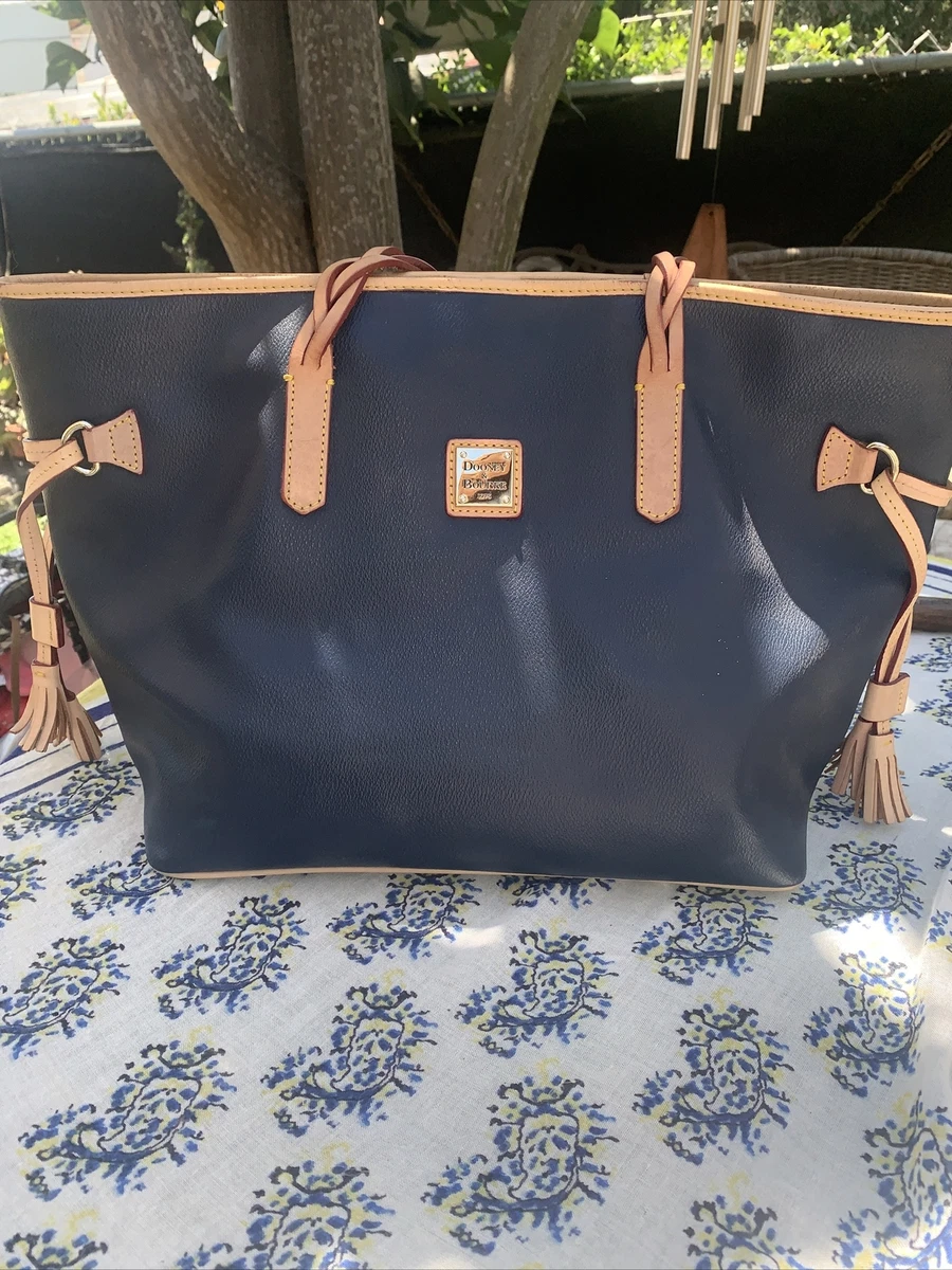 Dooney & Bourke Purse: Navy Leather Satchel