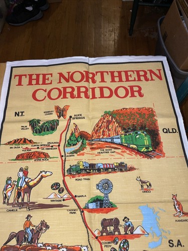 Australia Northern Corridor Kitchen Tea Towel Linen/Cotton 32" x 20" - Picture 2 of 2