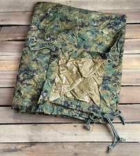 USMC Military MARPAT Woodland Digital REVERSIBLE FIELD TARP Tarpaulin 90x80 USED