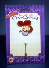 2004 Red Hat Lady Ladies Society Chic Whimsy Lapel Stick Pin - SALE**SALE**SALE