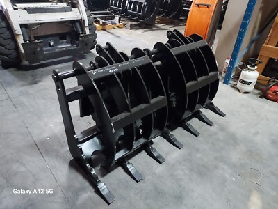 Skid Steer HD 66'' Dual Clam Grapple by Prime USA,3/4'' Tines,51'' Opening, Grade50