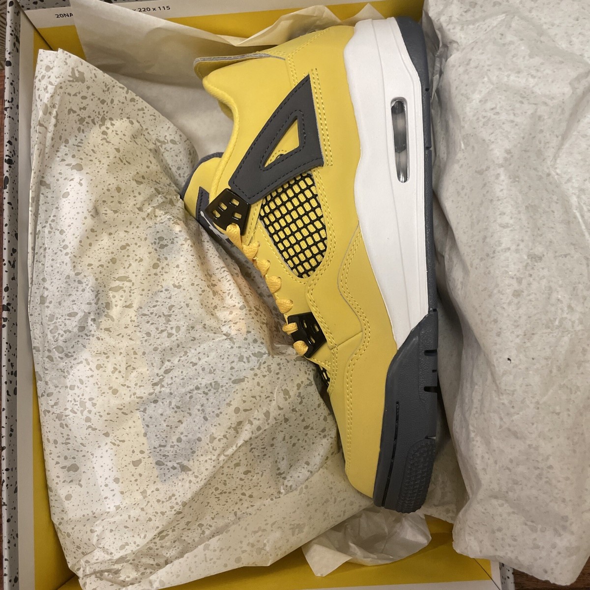 Air Jordan 4 Retro Lightning 408452-700 GS Size 5Y With Box ? Jordan Air Jordan 4 Retro (GS)  main image 3