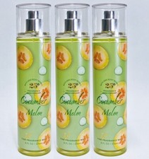 3 Bath  Body Works CUCUMBER MELON Fine Fragrance Mist Body Spray 8 oz