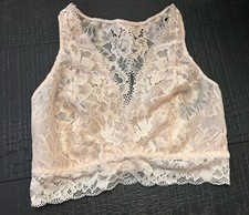 NWT SOMA Embraceable Signature Lace Back Bralette Sz Small  Porcelain Pale Pink