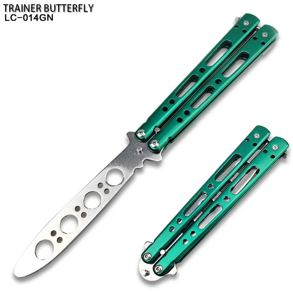 KNIFE KING Non-Sharp Knife Trainer Style Green Soft Handle Trainer for Martial Art