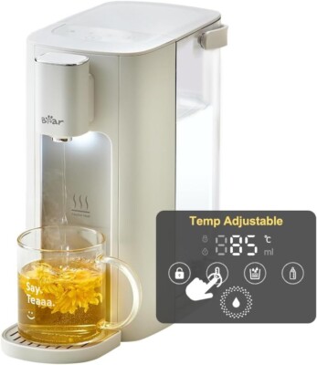 Bear 3L Heißwasserspender, 6 Temperaturvoreinstellungen, 2050W schnell kochend, 5 Wasservolumen