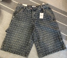 NWT Forever 21 Shorts Womens Size 27 Cut Off Mid Rise Distressed Med Wash Blue