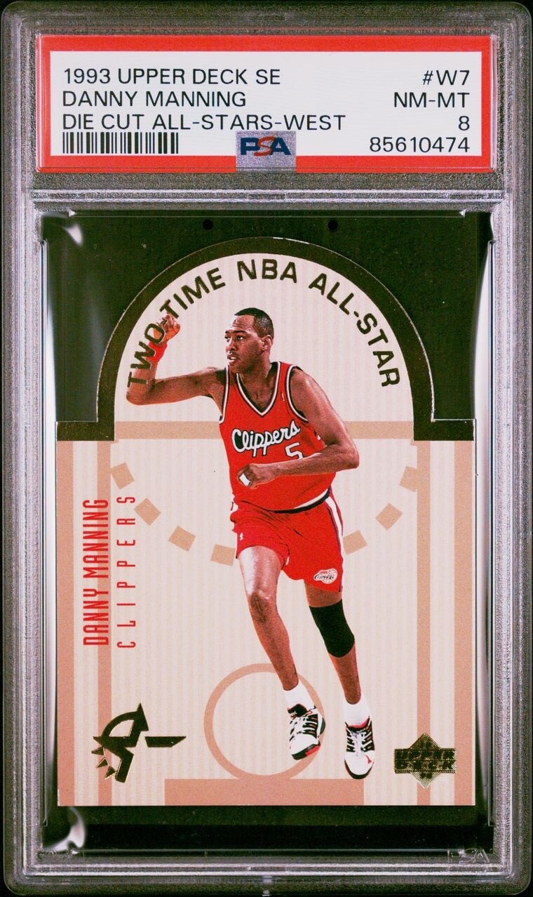 1993-94 Upper Deck SE Die Cut All-Stars West #W7 Danny Manning | PSA 8 |