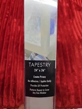 TAPESTRY Etched Glass Window Film 24"x36" Static Cling Door Decor ~Free Shipping