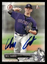 2017 Bowman Draft Will Gaddis IP Auto Autographed Signed #BD-104 Card