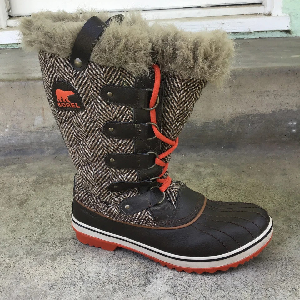 Sorel Tofino зимние ботинки женщин Sz 9 США искусственного меха высокий елочка NL2190-231 - Изображение 4 из 4