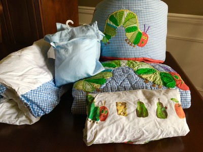 Pottery Barn Kids Eric Carle Bug Caterpillar Books Crib Comforter