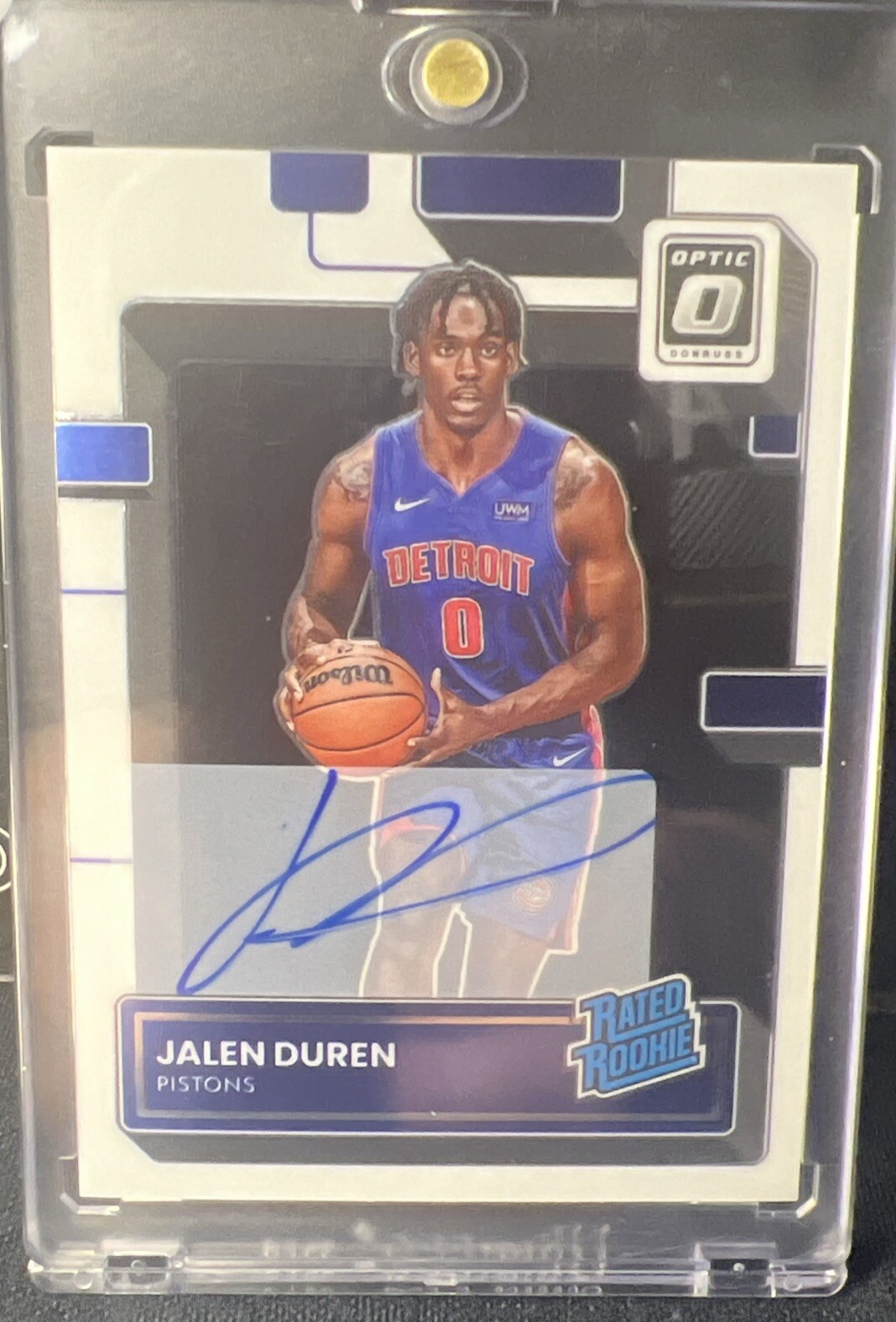 2022-23 Panini Donruss Optic Jalen Duren Rated Rookie Auto #227 Pistons
