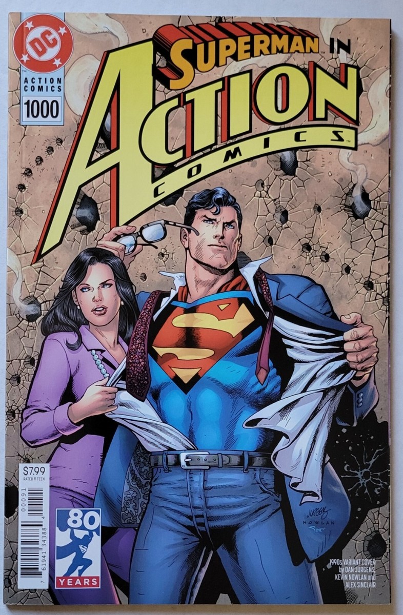 Action Comics #1000 原作者サイン入り スーパーマン アメコミ SUPERMAN ACTION COMICS #1000 JURGENS 1990s VARIANT DC 80th