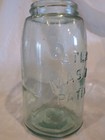 BLUE ATLAS MASON'S PATENT QT JAR c/ BUBBLES, NONFLAT BOTTOM, WAVES, SEAM, ZINC L — photo 6