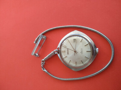 Vintage Seiko Skyliner Diashock 21J Date Pocket Watch with