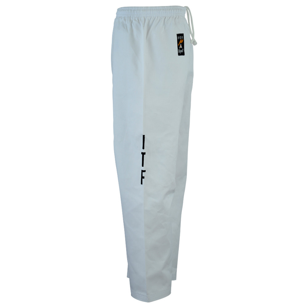 Playwell ITF Taekwondo White Trousers Adults Pants Gi Bottoms Training