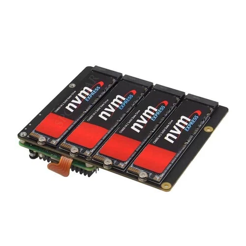 PCIe to M.2 NVMe 4-Slot SSD Expansion Board for RPi 5|2280/2260/2242/2230