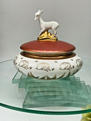 Prouna Bone China LETO Covered Trinket Box Jewelry Keepsake