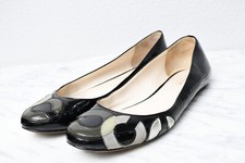 COACH Kora Black Patent Leather Slip-Ons Ballet Flats Womens Sz 8