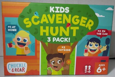 Buffalo Games Kids Chuckle & Roar Outside In The Car Scavenger Hunt Game 3 Pack