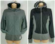 Jamberry Nails Consultant Hoodie Jacket Reversible Gray Black Full Zip Medium