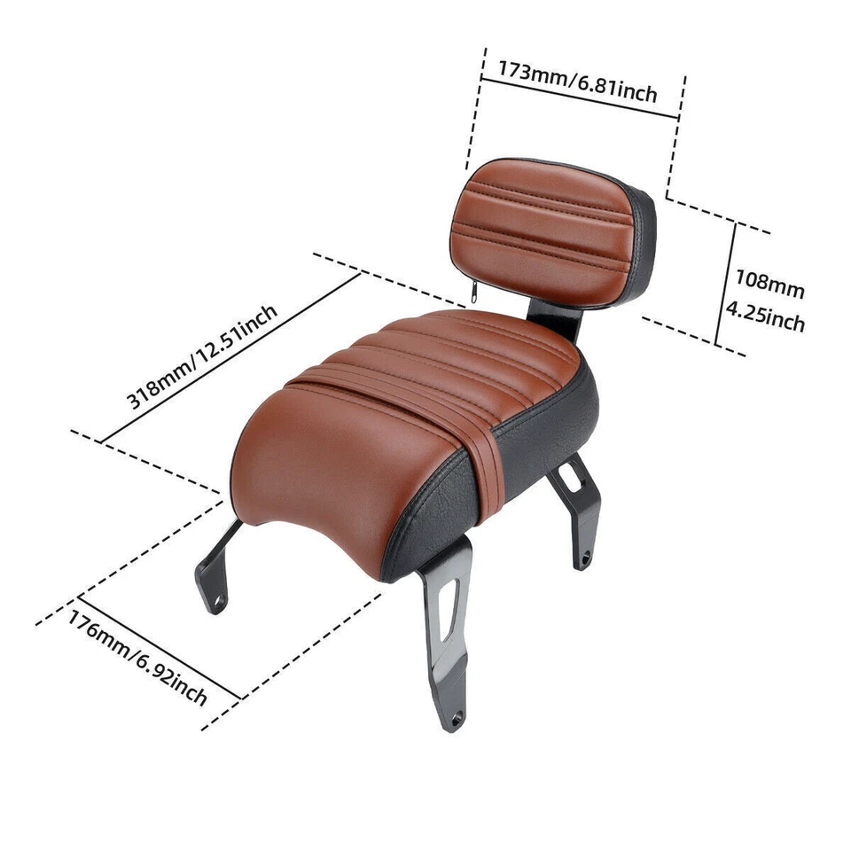 Respaldo y almohadilla de soporte de asiento trasero para Indian Scout Bobber Twenty Sixty 2021-2024 Foto 3 de 4