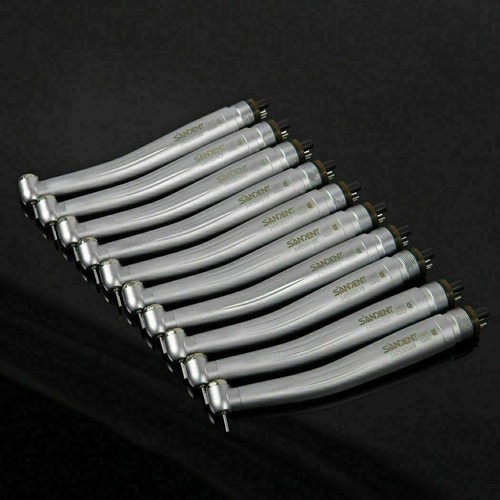 10PCS SANDENT Dental High Speed Turbine Handpiece Push Button