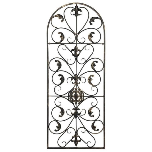 Large Tuscan Wrought Iron Metal Wall Decor Rustic Antique Garden Indoor