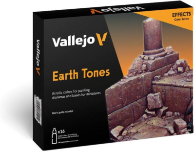 - Model Color Effects Earth Tones Set | Modeling Acrylic Paints | 16 Bottles X 1
