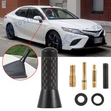 Short Black Carbon Fiber Screw On Radio Antenna For Toyota Camry Tundra Rav4 New