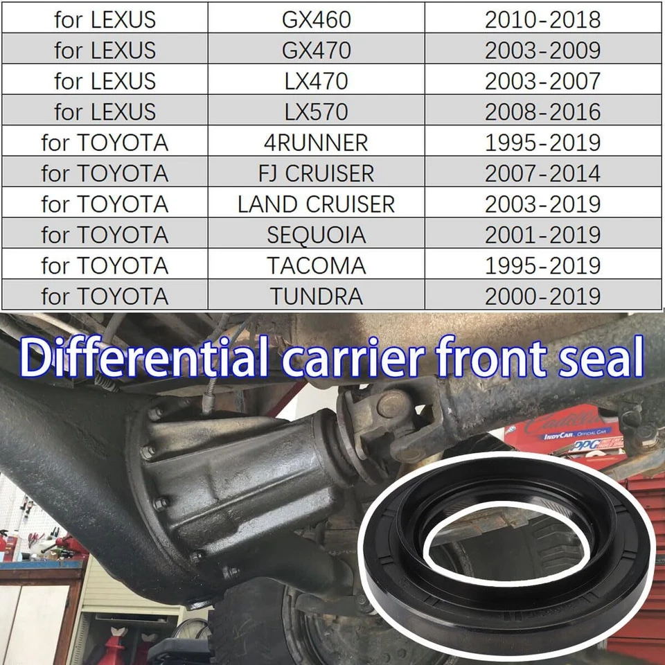 Para Lexus LX570 Toyota 4Runner Tundra eje de transmisión delantero salida sello de aceite diestro + diestro EE. UU. Foto 2 de 4