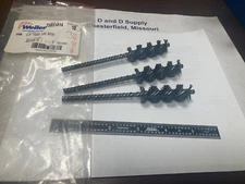 Lot of 3, WEILER 98387, 5/8" Helical, Nylon Tube Brushes, 7/32" Shank, 320 Grit