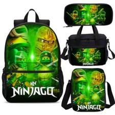 Ninjago Lloyd Comics Kids Large School Backpack Insulated Lunch Bag Pen Case Lot