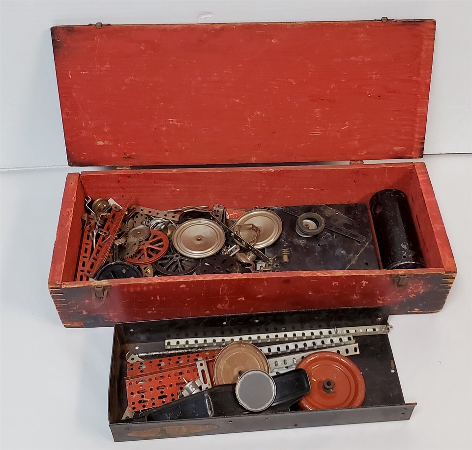 K883 ANTIQUE / VINTAGE GILBERT ERECTOR SET IN ORIGINAL WOOD BOX 1 eBay