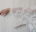 She+Sky size S/M robe kimono lace coverup white sheer layering long bell sleeve — photo 6