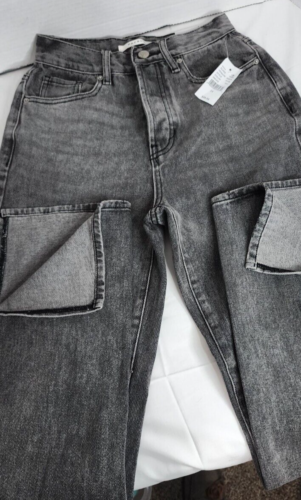 PacSun Dad Jeans Womens Size 24x30High Rise Straight Leg Button Fly Faded Wash  - Afbeelding 1 van 6