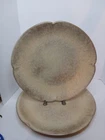 Frankoma Pottery 10" Scalloped Edge Dinner Plate Woodland Sandy TAN