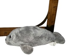 Manatee Sea Cow Plush Stuffed Animal 7" Gray Blue Eyes Small Tiny 2014