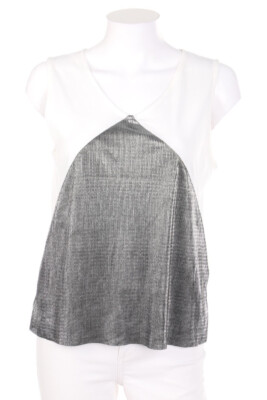 MORGAN Top Metallic Effect M white gunmetal